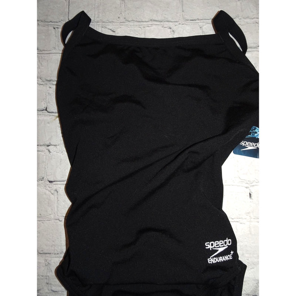 Speedo Women's Endurance+ Flyback Solid Black Swimsuit, 28 - Picture 5 of 8